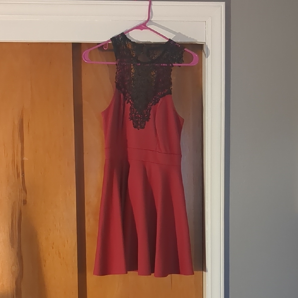 Material Girl Vibrant Red Dress